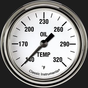 Picture of White Hot 2 5/8" Oil Temperature Gauge