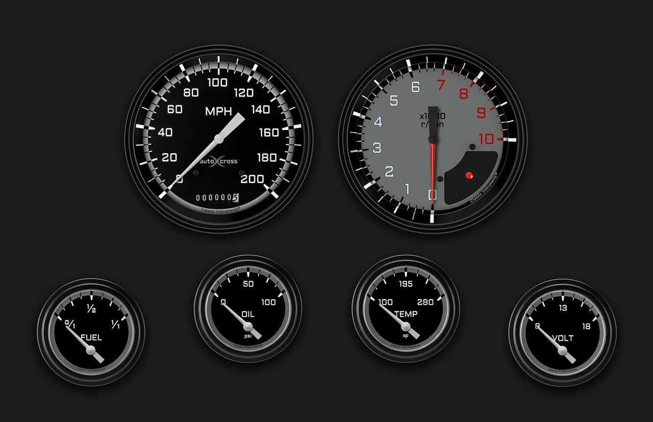 Picture of AutoCross Gray Six Gauge Set 251