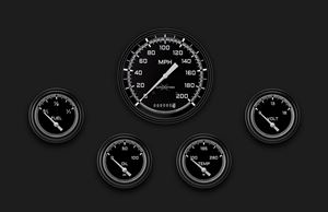 Picture of AutoCross Gray Five Gauge Set 254