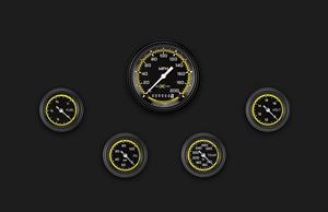 Picture of AutoCross Yellow Five Gauge Set 100