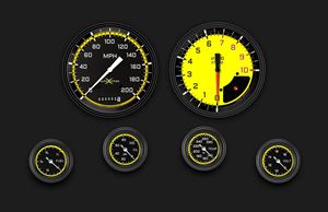 Picture of AutoCross Yellow Six Gauge Set 151