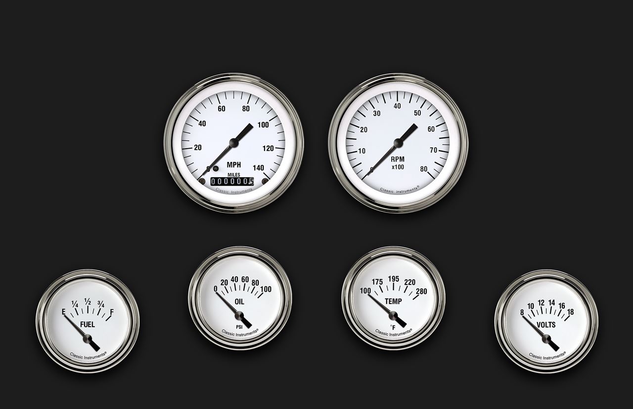 Picture of White Hot Six Gauge Set 201