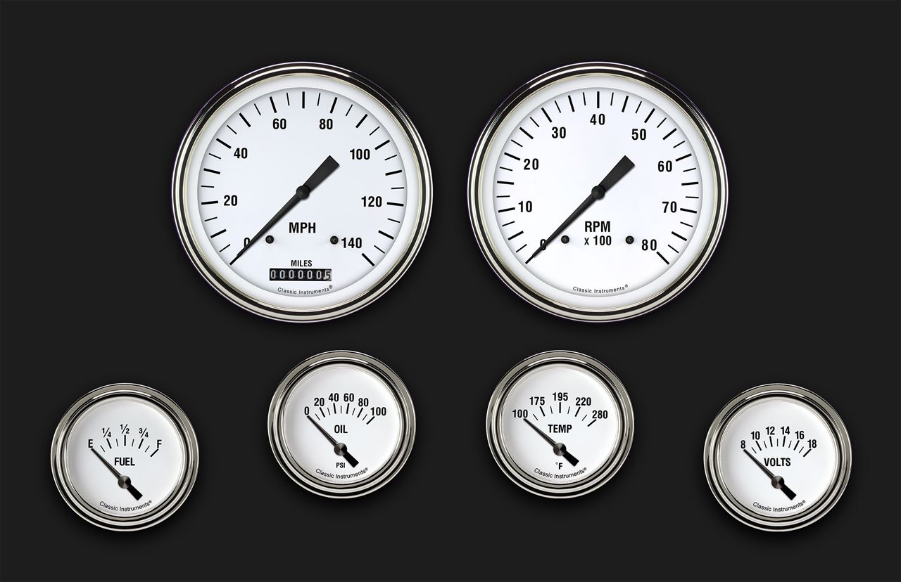 Picture of White Hot Six Gauge Set 251