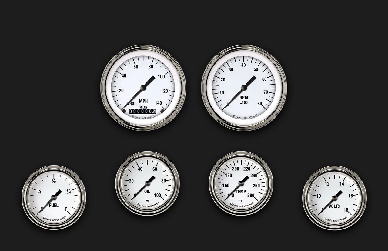 Picture of White Hot Six Gauge Set 301