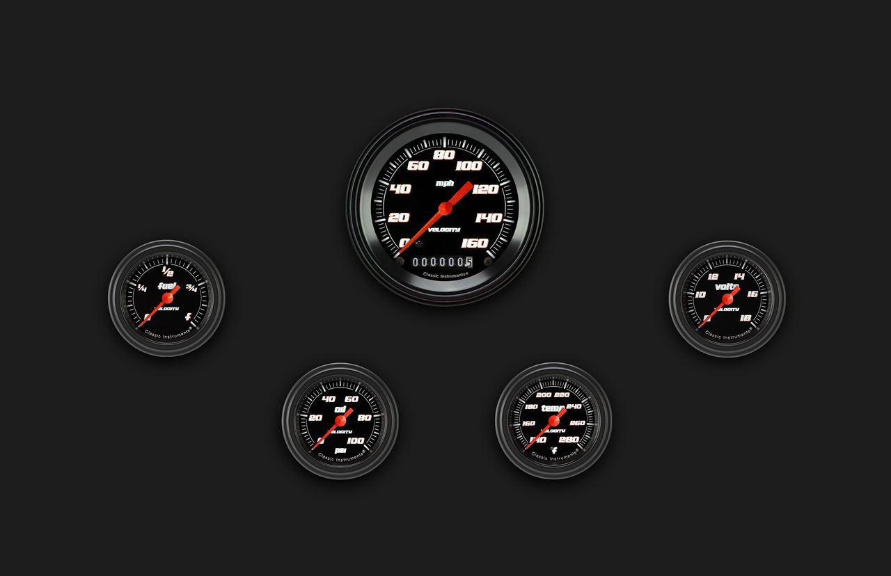 Picture of Velocity Black Five Gauge Set 100