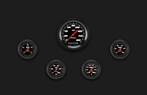 Picture of Velocity Black Five Gauge Set 100