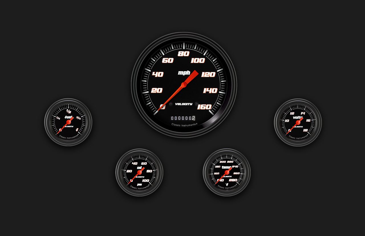 Picture of Velocity Black Five Gauge Set 154