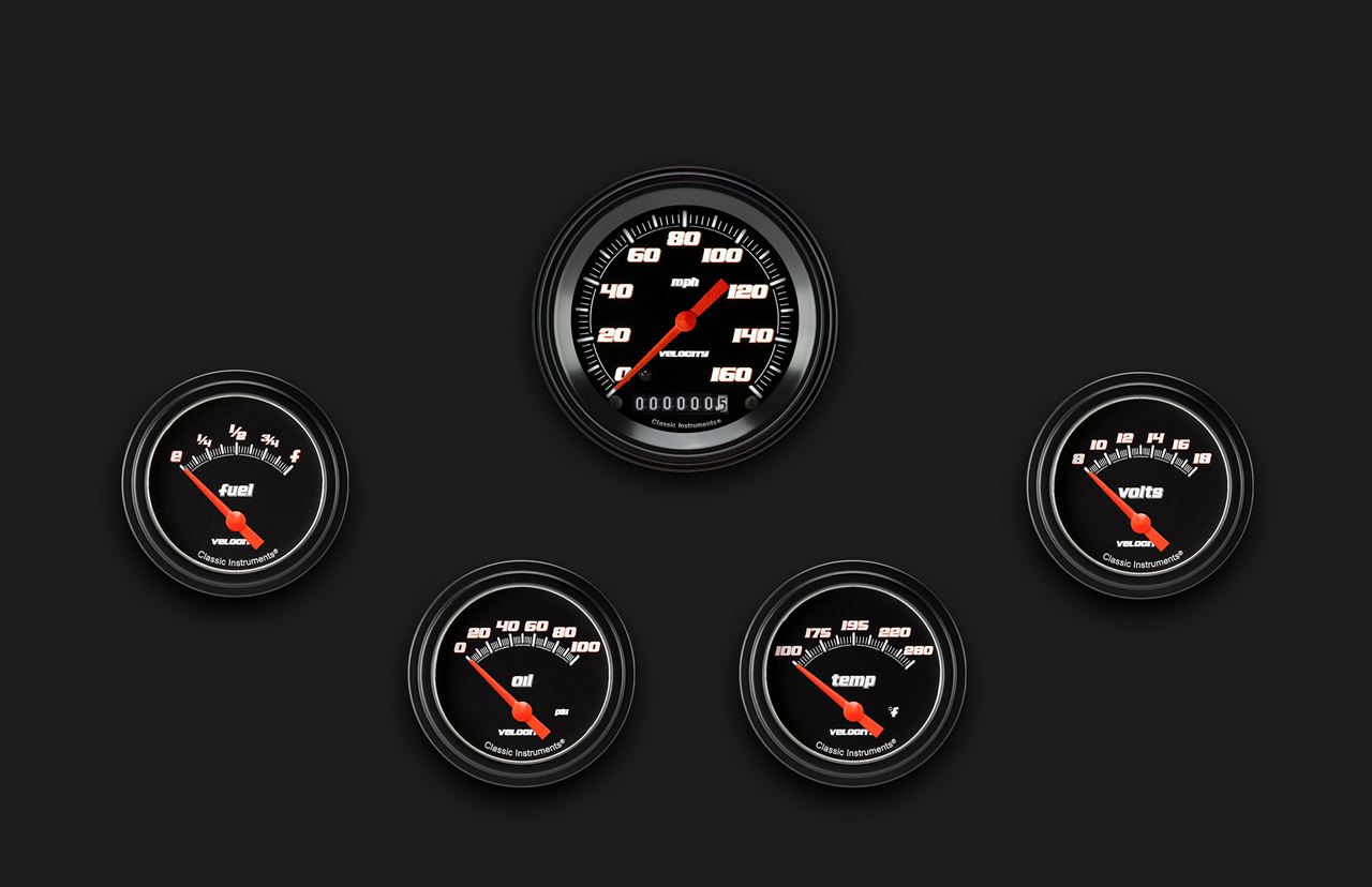 Picture of Velocity Black Five Gauge Set 200