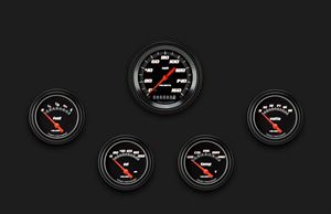 Picture of Velocity Black Five Gauge Set 200