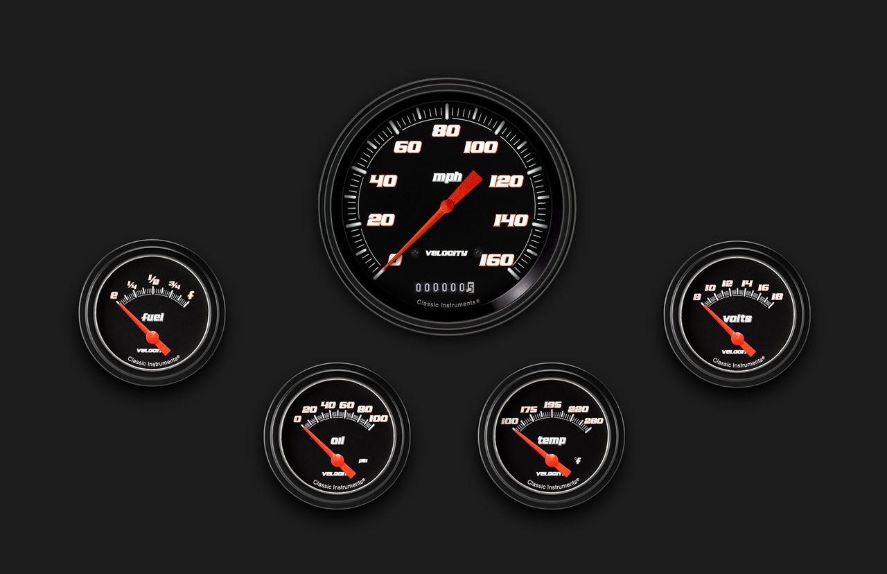 Picture of Velocity Black Five Gauge Set 254