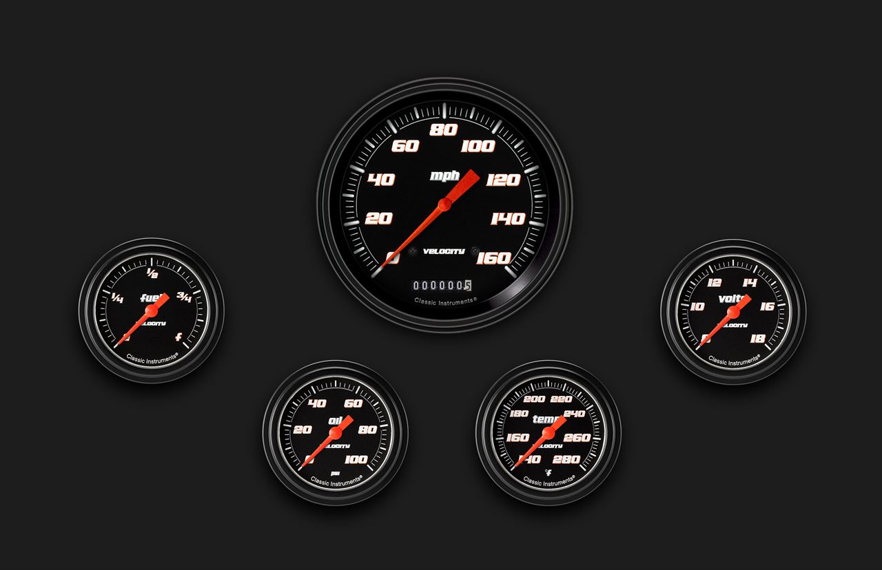 Picture of Velocity Black Five Gauge Set 354