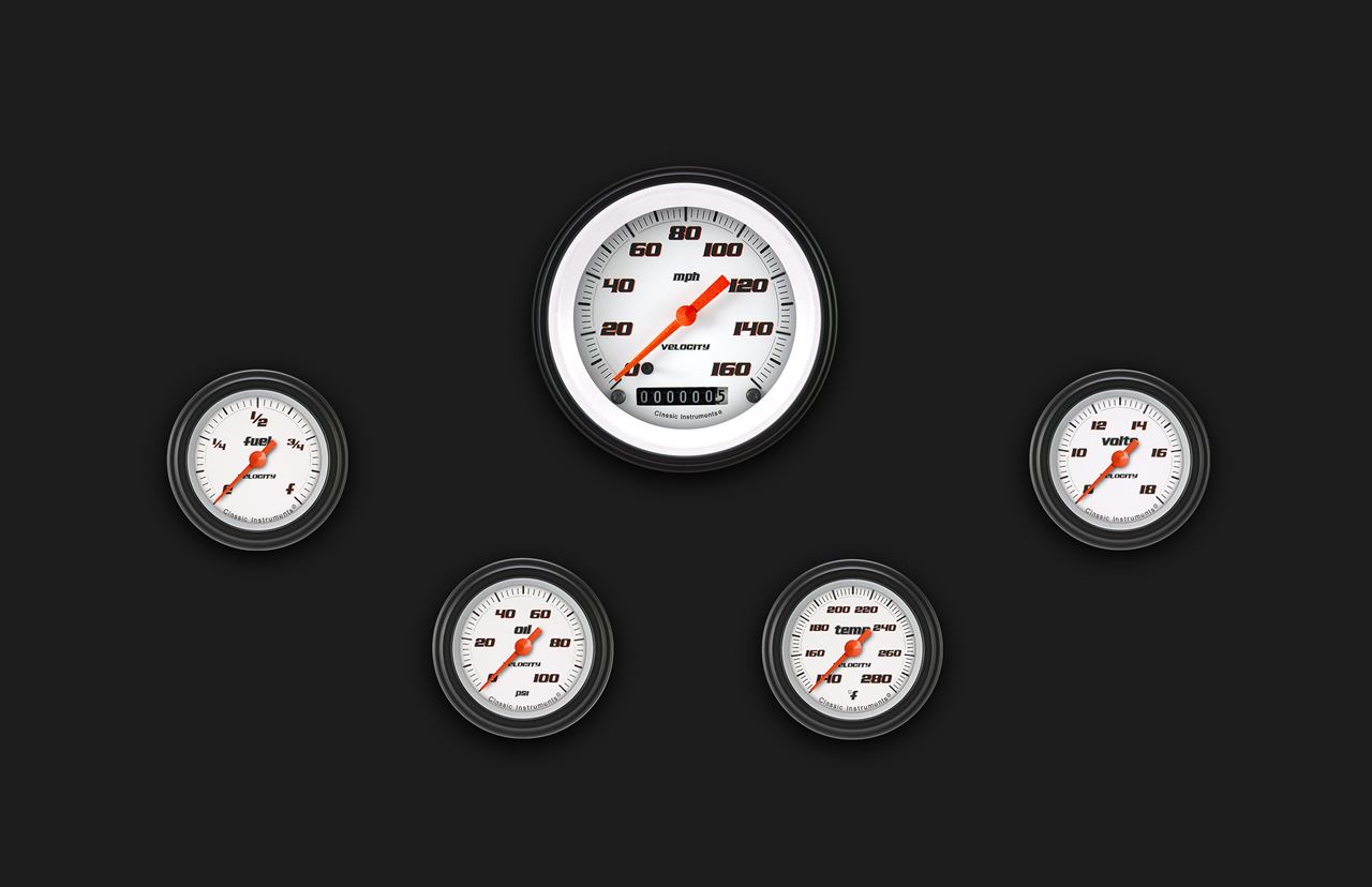 Picture of Velocity White Five Gauge Set 100