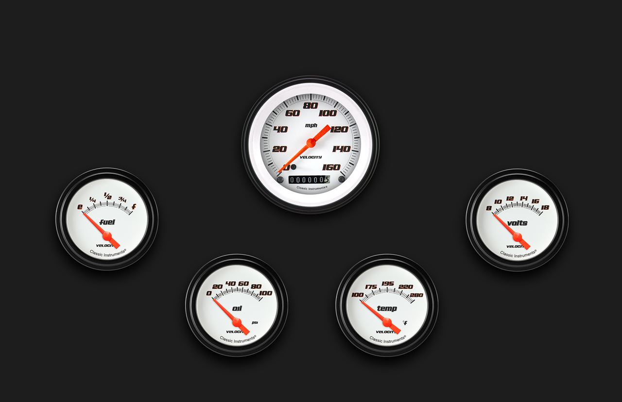 Picture of Velocity White Five Gauge Set 200