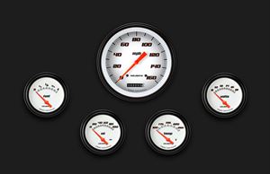 Picture of Velocity White Five Gauge Set 254