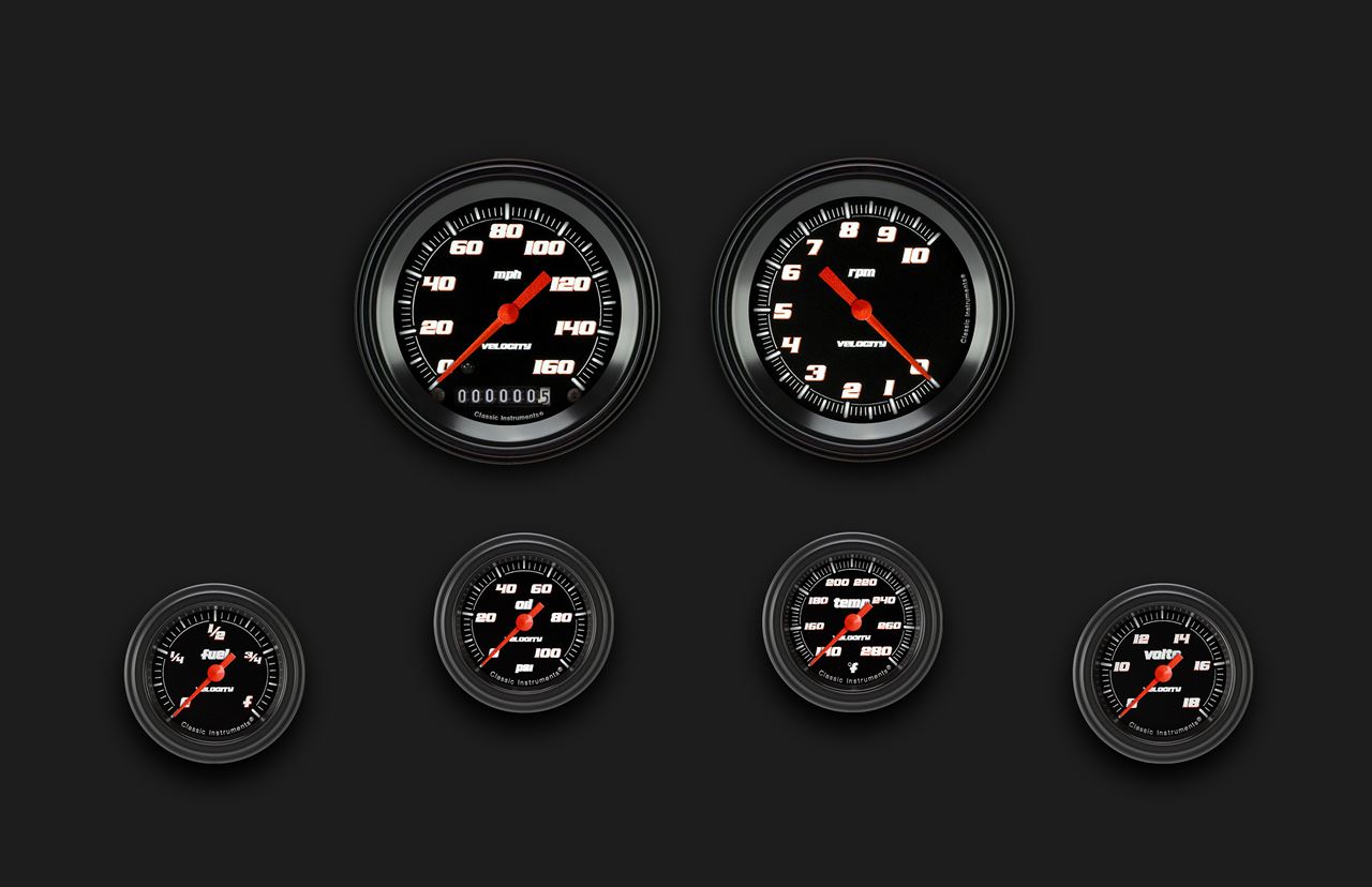 Picture of Velocity Black Six Gauge Set 101