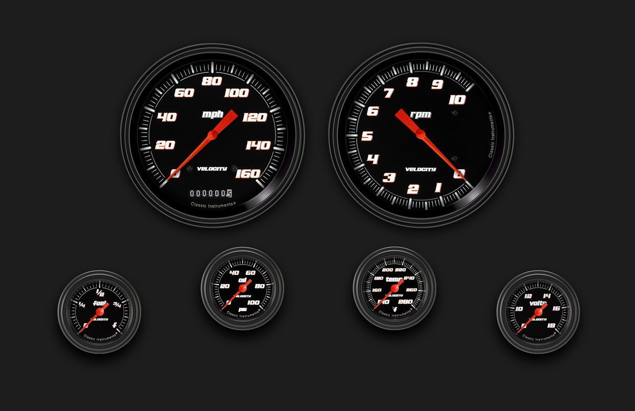 Picture of Velocity Black Six Gauge Set 151