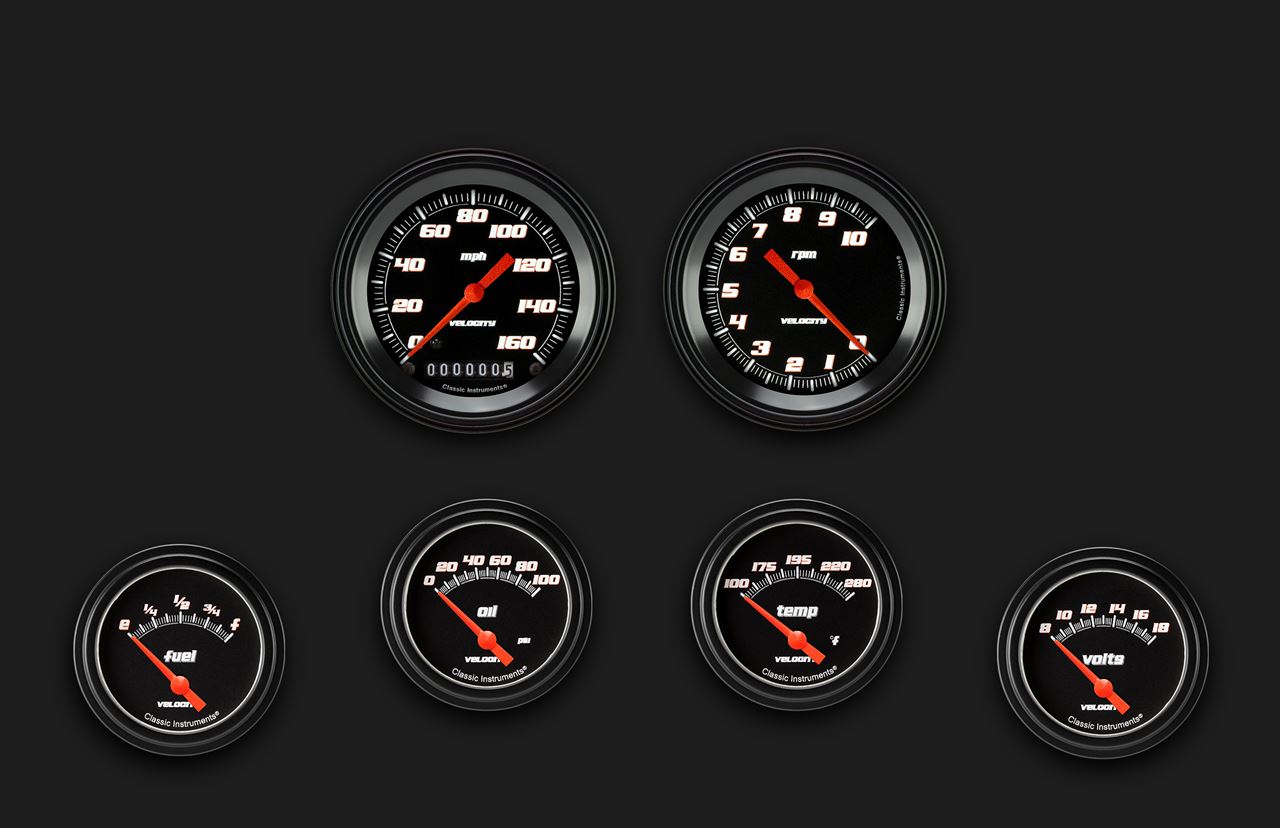 Picture of Velocity Black Six Gauge Set 201