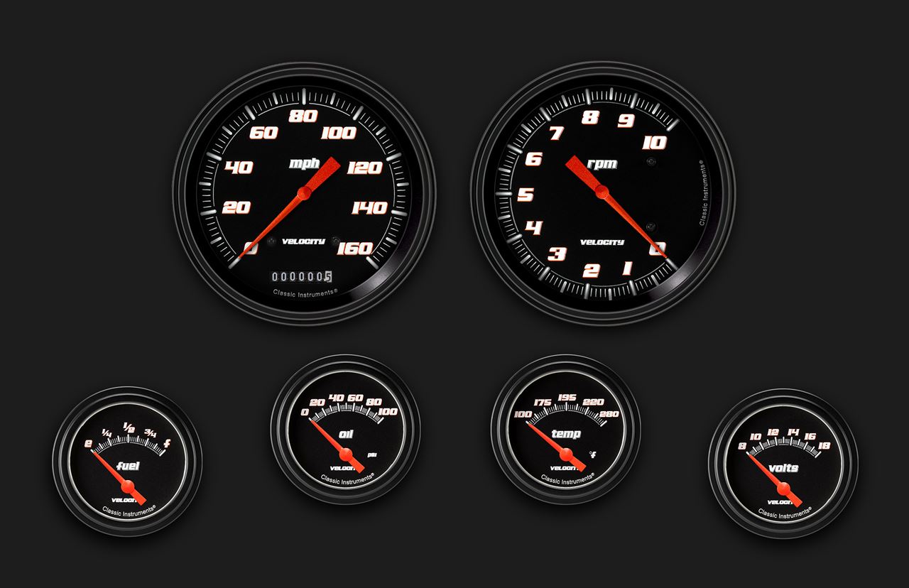 Picture of Velocity Black Six Gauge Set 251