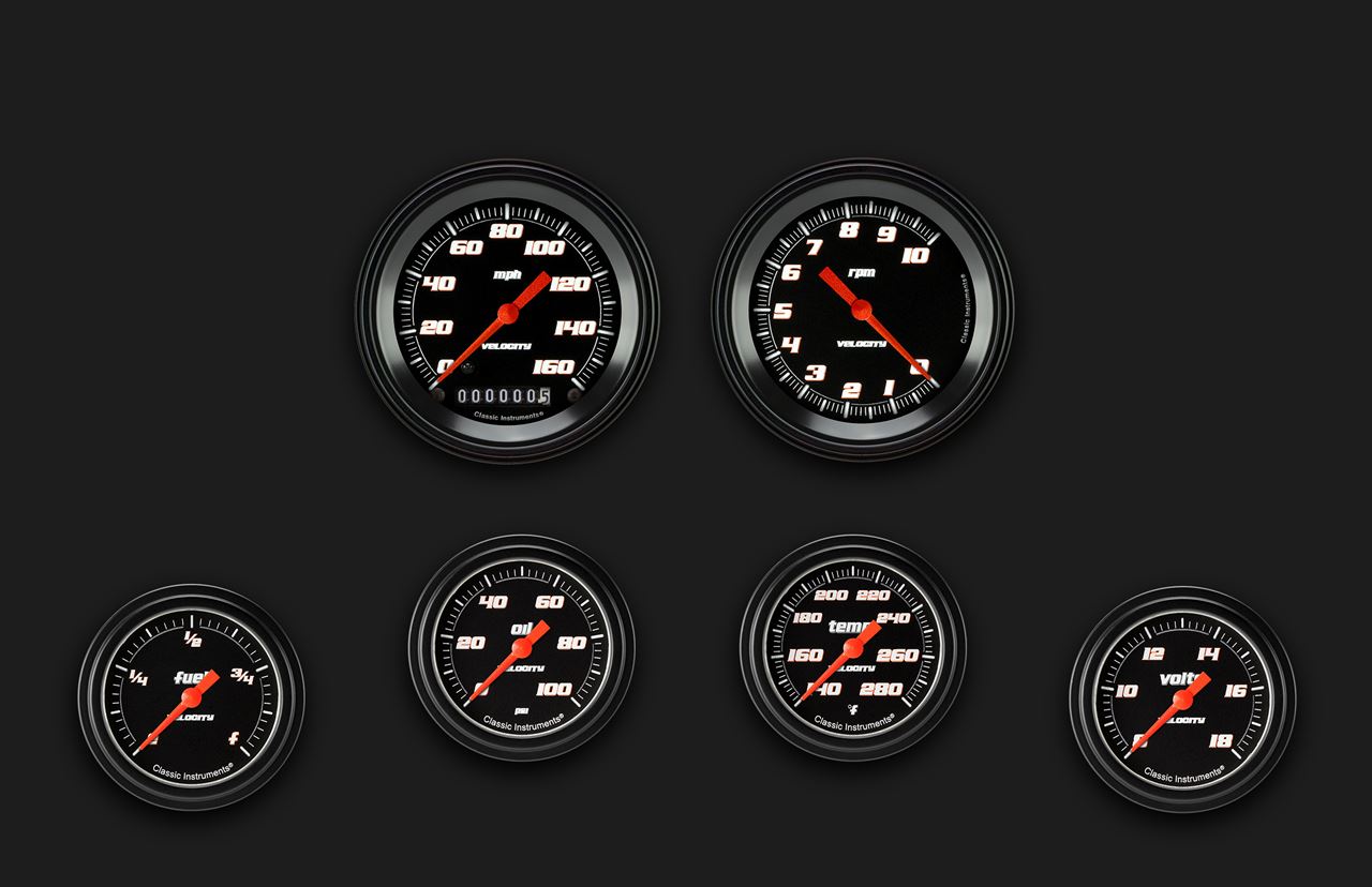 Picture of Velocity Black Six Gauge Set 301