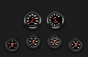 Picture of Velocity Black Six Gauge Set 301