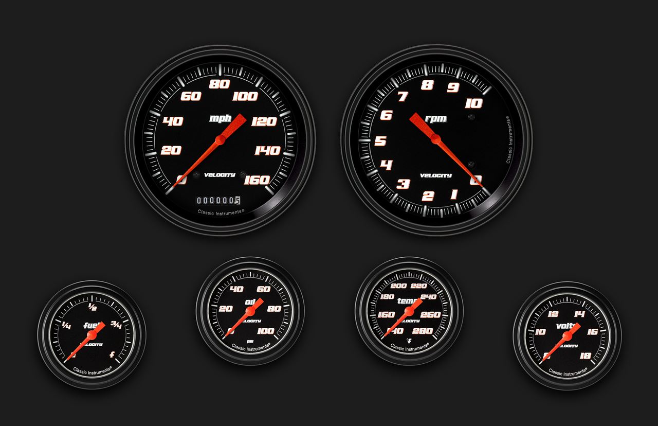 Picture of Velocity Black Six Gauge Set 351