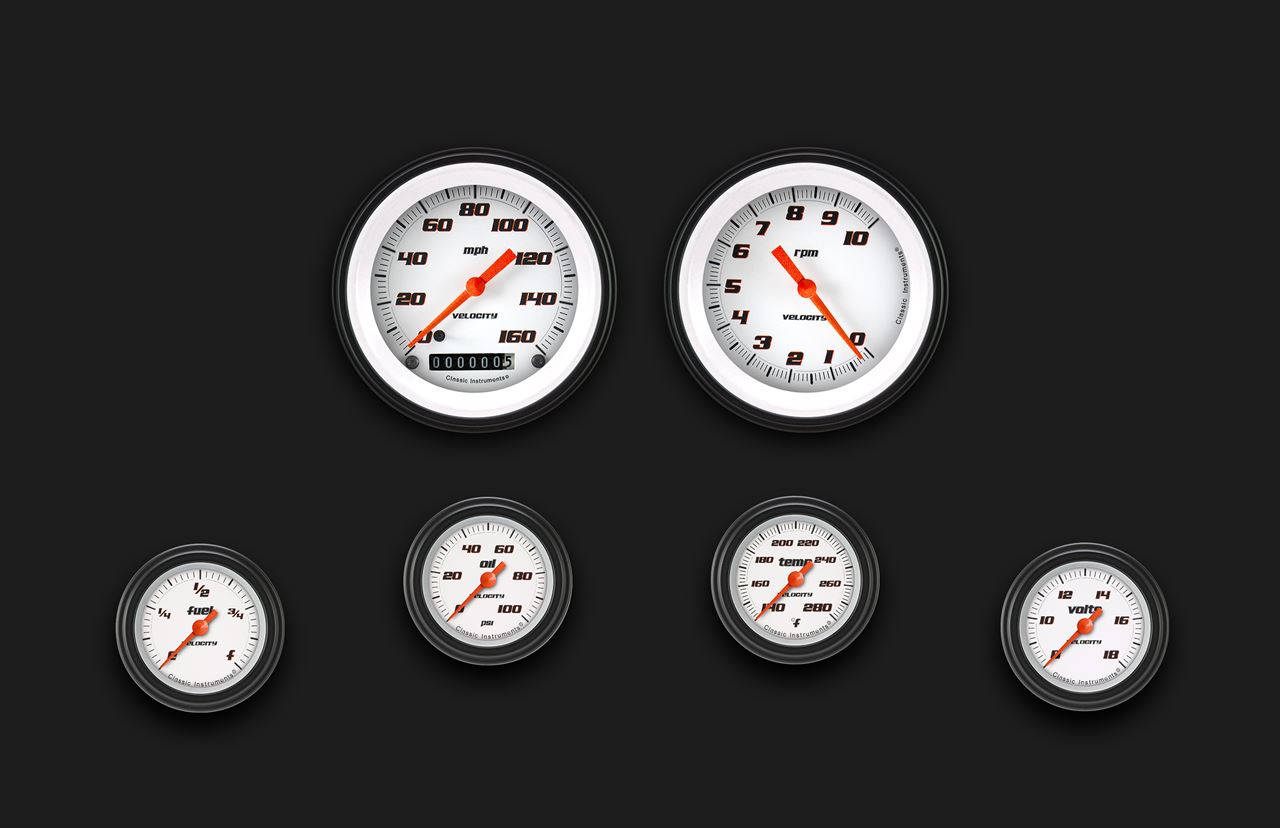 Picture of Velocity White Six Gauge Set 101