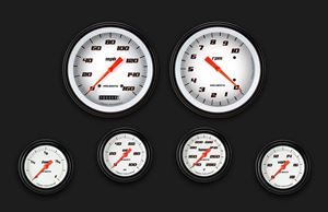 Picture of Velocity White Six Gauge Set 351