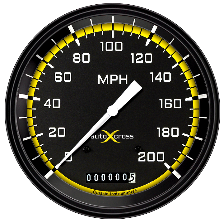 Picture of AutoCross Yellow 4 5/8" Speedometer