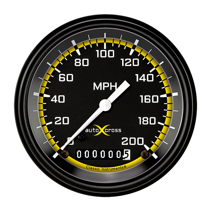 Picture of AutoCross Yellow 3 3/8" Speedometer