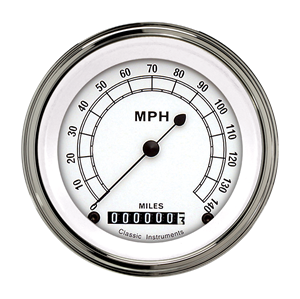 Picture of Classic White 3 3/8" Speedometer