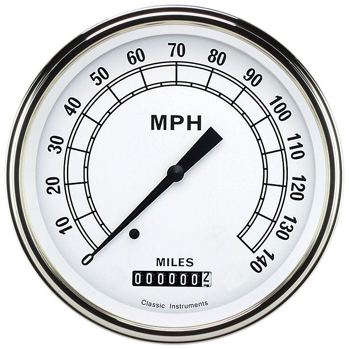 Picture of Classic White 4 5/8" Speedometer