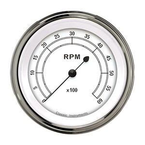 Picture of Classic White 3 3/8" Tachometer