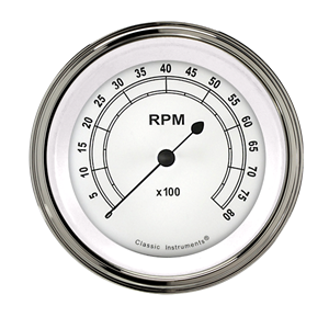 Picture of Classic White 3 3/8" Tachometer