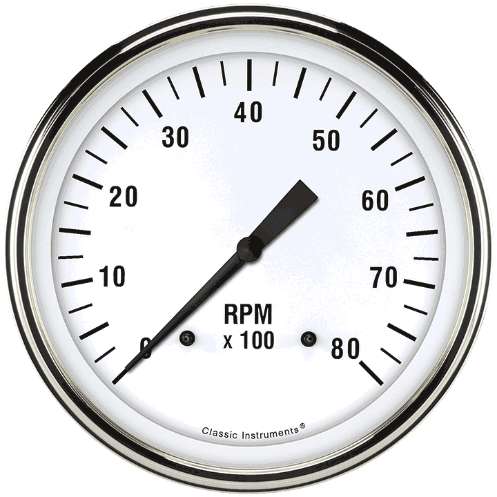 Picture of White Hot 4 5/8" Tachometer