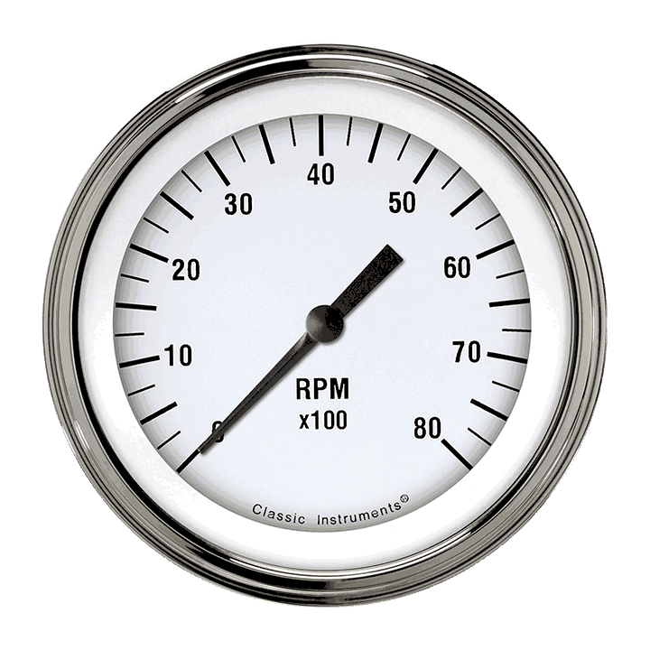 Picture of White Hot 3 3/8" Tachometer