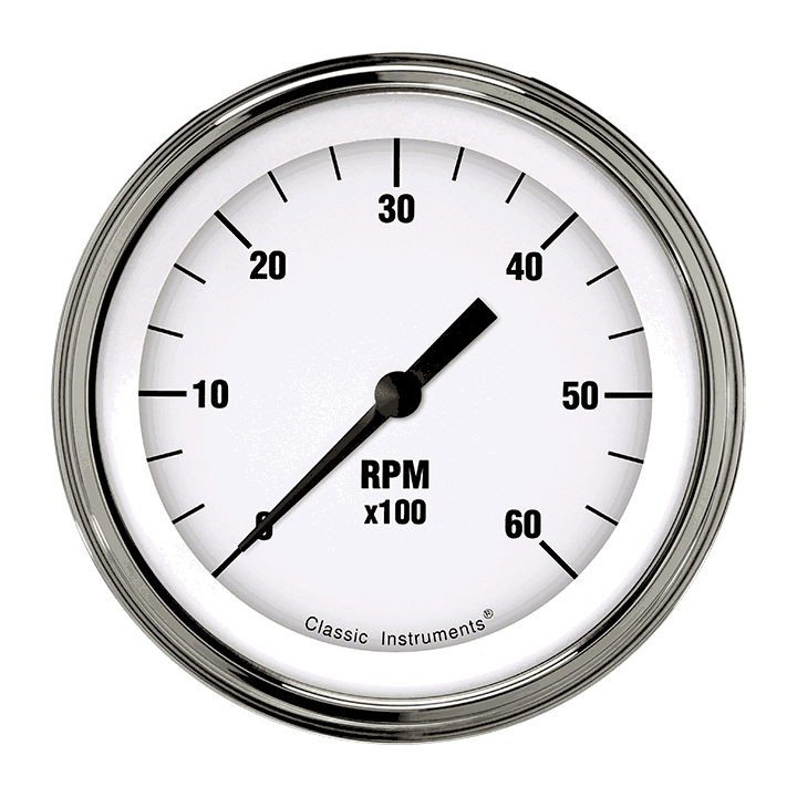 Picture of White Hot 3 3/8" Tachometer