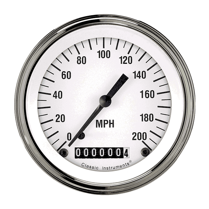 Picture of White Hot 3 3/8" Speedometer