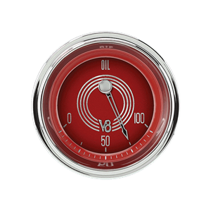Picture of V8 Red Steelie 2 1/8" Oil Pressure