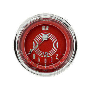 Picture of V8 Red Steelie 2 1/8" Gear Indicator, Overdrive