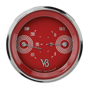 Picture of V8 Red Steelie 3 3/8" Dual