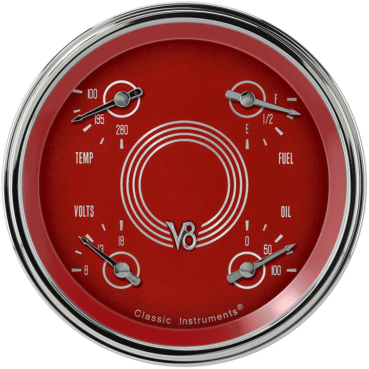 Picture of V8 Red Steelie 4 5/8" Quad