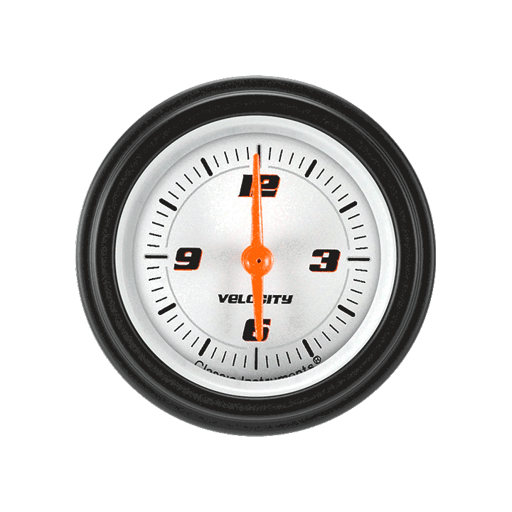 Picture of Velocity White 2 1/8" Clock