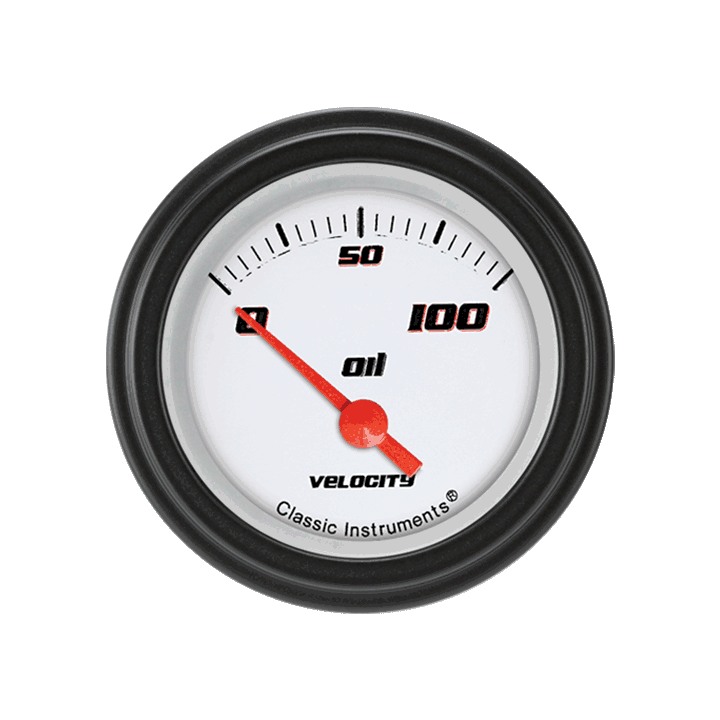 Picture of Velocity White 2 1/8" Oil Pressure