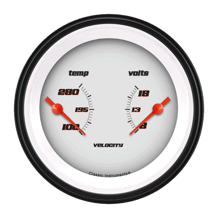 Picture of Velocity White 3 3/8" Dual