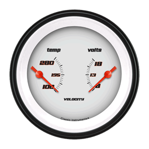 Picture of Velocity White 3 3/8" Dual