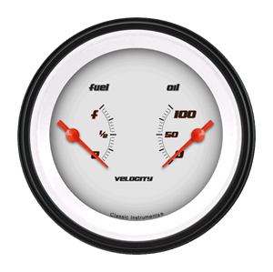 Picture of Velocity White 3 3/8" Dual