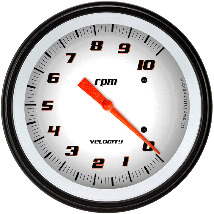 Picture of Velocity White 4 5/8" Tachometer
