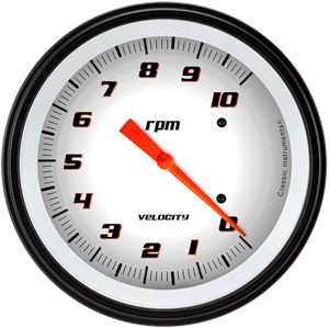 Picture of Velocity White 4 5/8" Tachometer