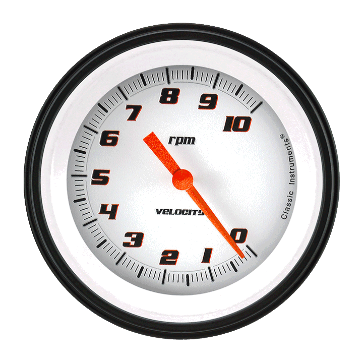 Picture of Velocity White 3 3/8" Tachometer