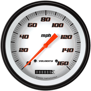 Picture of Velocity White 4 5/8" Speedometer 